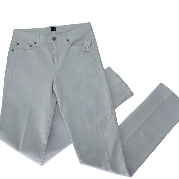 Gap Classic Real Straight Mid-Rise White Jeans 27 Tall - Picture 1 of 12